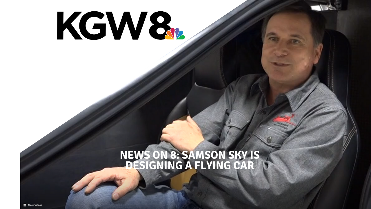 KGW8 logo with Sam Bousfeild in a cockpit