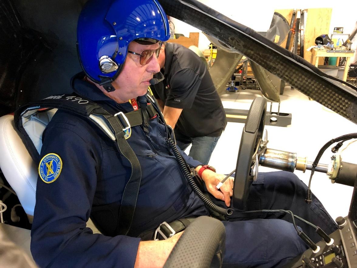 pilot in Switchblade cockpit