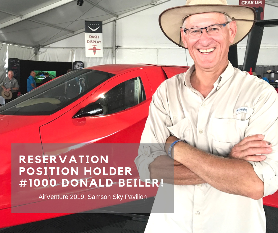 reservation holder #1000 Donald Beiler