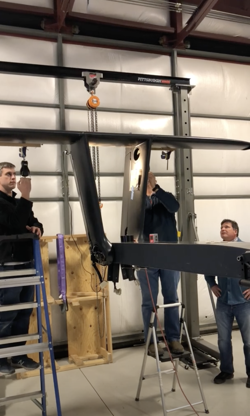 20210316-01 engineers examining tail deflection of the switchblade flying car