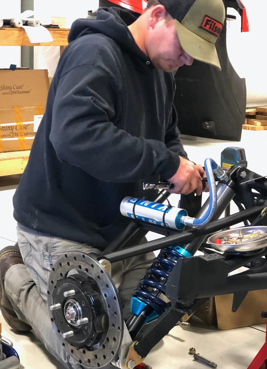Nick fitting A-arms 3.30.21 person fitting a-arms