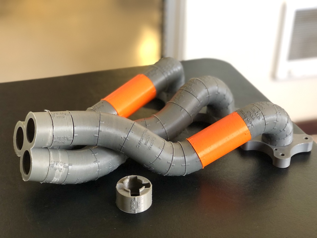 3D printed exhaust with section alone 9.21.21 3D printed exhaust with section alone