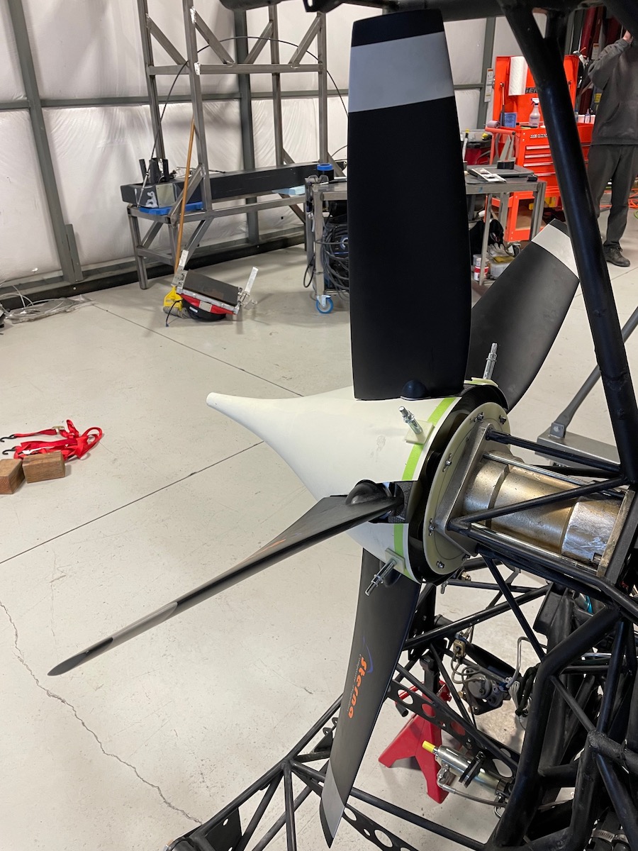 prop cone on prototype 10.28.21 prop cone on prototype