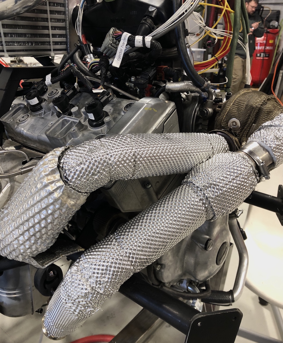 final pieces of exhaust insulation on 21.30.31 final pieces of exhaust insulation on
