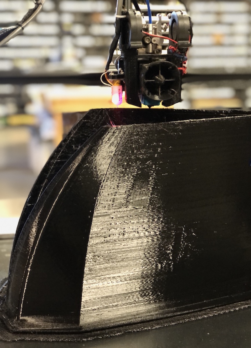 3D printing mold for lower half of upper section of roof scoop 2.18.22 3D printing mold for lower half of upper section of roof scoop